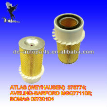 Filtro de aire Element ATLAS 376774, AVELING-BARFORD MGQ771105, BOMAG 05730104 PARA TRACTORES / COMBINAS / EX